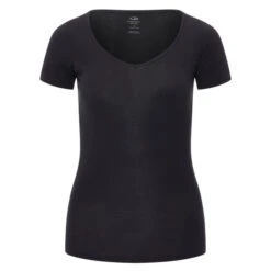 Icebreaker W MERINO SIREN SS SWEETHEART Damen Funktionsshirt BLACK