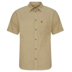FJÄLLRÄVEN Fjällräven ÖVIK TRAVEL SHIRT SS M Herren Outdoor Hemd SAND STONE