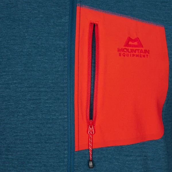 Mountain Equipment LUMIKO HOODED MENS JACKET Herren Fleecejacke MAJOLICA/CARDINAL 4 Mountain Equipment LUMIKO HOODED MENS JACKET Herren Fleecejacke MAJOLICA/CARDINAL – Bild 4