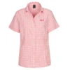 Jack Wolfskin KEPLER SHIRT Damen Outdoor Bluse TULIP RED CHECKS