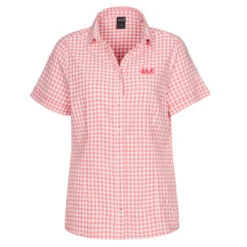 Jack Wolfskin KEPLER SHIRT Damen Outdoor Bluse TULIP RED CHECKS