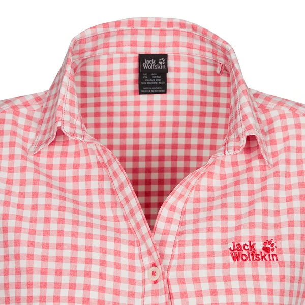 Jack Wolfskin KEPLER SHIRT Damen Outdoor Bluse TULIP RED CHECKS 3 Jack Wolfskin KEPLER SHIRT Damen Outdoor Bluse TULIP RED CHECKS – Bild 3