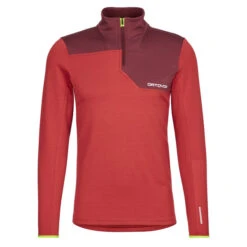 Ortovox FLEECE LIGHT ZIP NECK M Herren Fleecepullover CLAY ORANGE