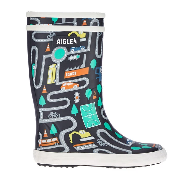 Aigle LOLLY POP PLAY2 Kinder Gummistiefel TRAFFIC 1 Aigle LOLLY POP PLAY2 Kinder Gummistiefel TRAFFIC