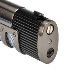 V-Fire PLUTO 3ER JET SCHWARZ GUN Feuerzeug SCHWARZ / GUN -Outdoor-Sportgeschäft 5638018732 c pluto 3er jet schwarz gun vfire 24