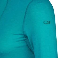 Icebreaker W 200 OASIS LS HALF ZIP Damen Funktionsshirt FLUX GREEN -Outdoor-Sportgeschäft 5638043037 h w 200 oasis ls half zip icebreaker 24