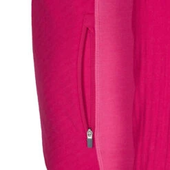 Icebreaker W DESCENDER LS ZIP HOOD Damen Wolljacke ELECTRON PINK/TEMPO -Outdoor-Sportgeschäft 5638043066 c wmns descender ls zip hood icebreaker 24