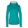 Icebreaker W QUANTUM III LS ZIP HOOD Damen Wolljacke FLUX GREEN/ETHER/CB