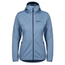 Jack Wolfskin FELDBERG HOODY W Damen Softshelljacke ELEMENTAL BLUE